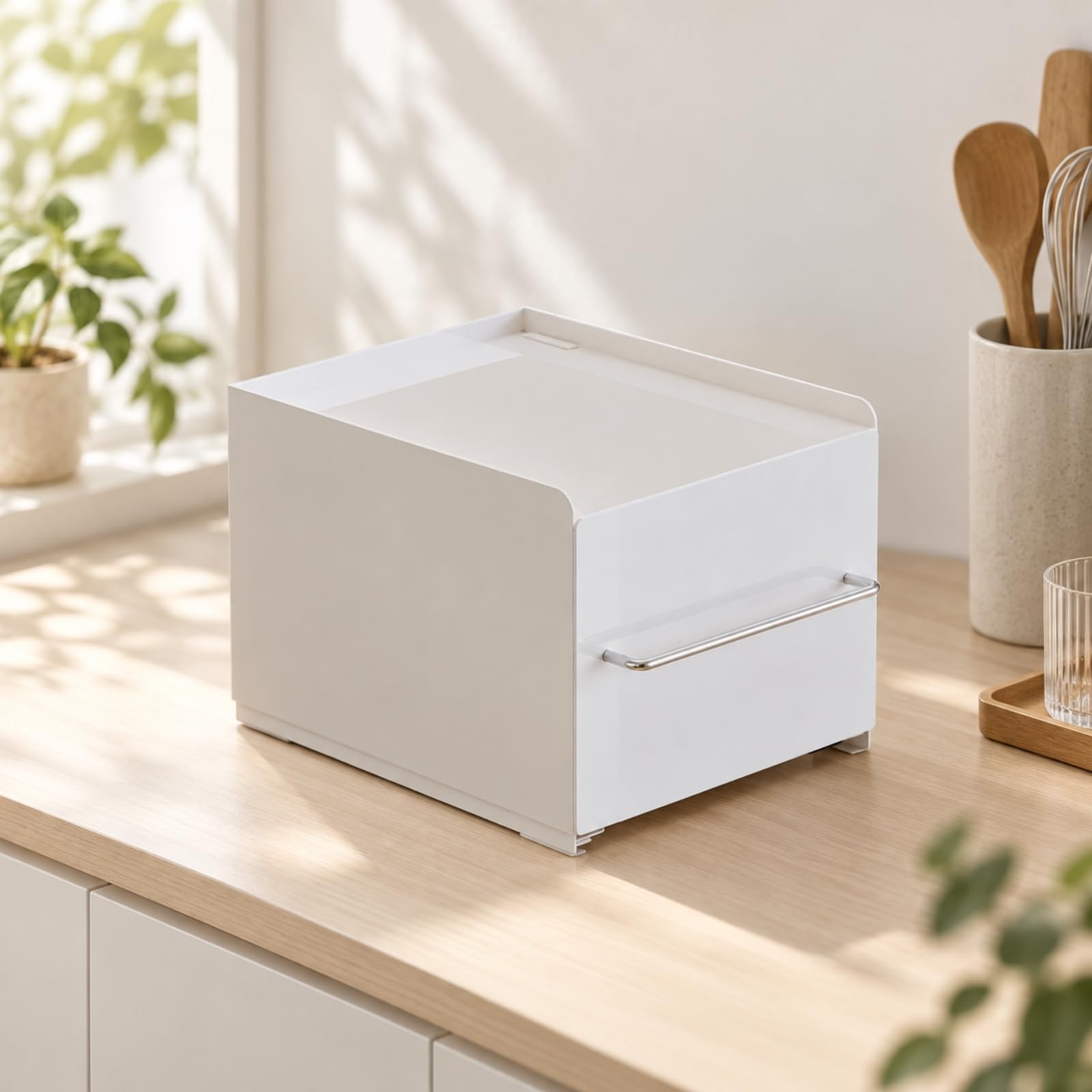 Ronyme Organizador Cajón Escritorio Resisn Al Polvo Organizador Rectangular con Asa Frontal Fácil Limpiar Escritorio con Almacenaje