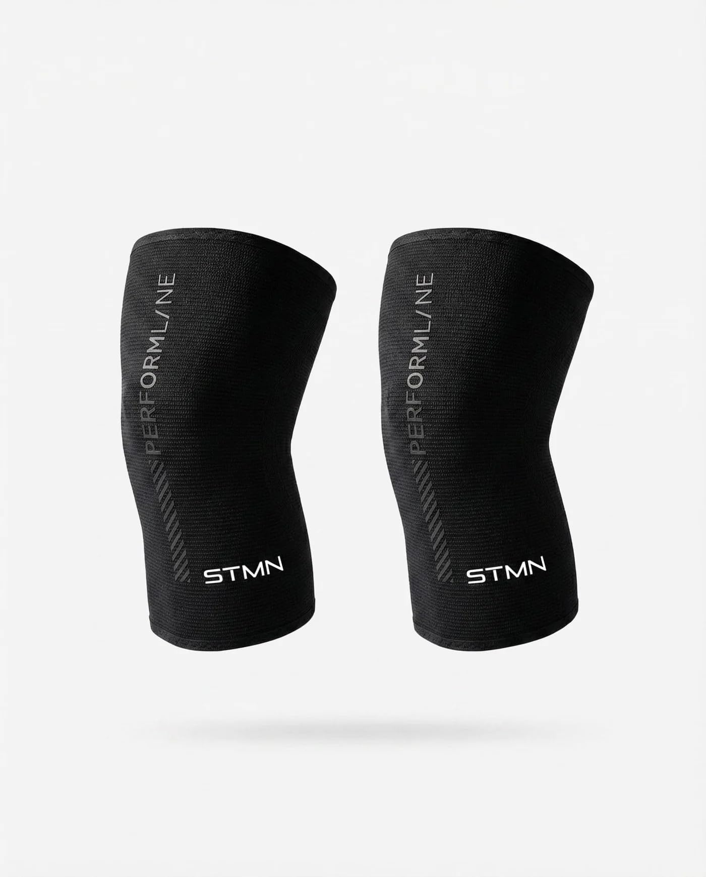 Ginocchiere PERFORM da Powerlifting e Sollevamento Pesi, Neoprene Ultra-Strutturato 7mm, Nero, Design Anatomico Presagomato, Rimbalzo Elastico Elevato, Vendute in Coppia (XL)