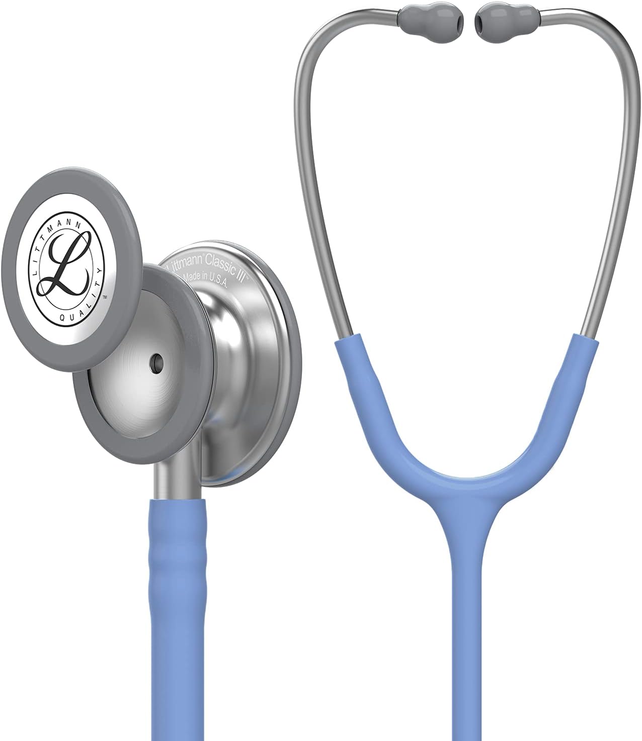 3M Littmann Classic III Monitoring Stethoscope, Ceil Blue Tube, 27 inch, 5630