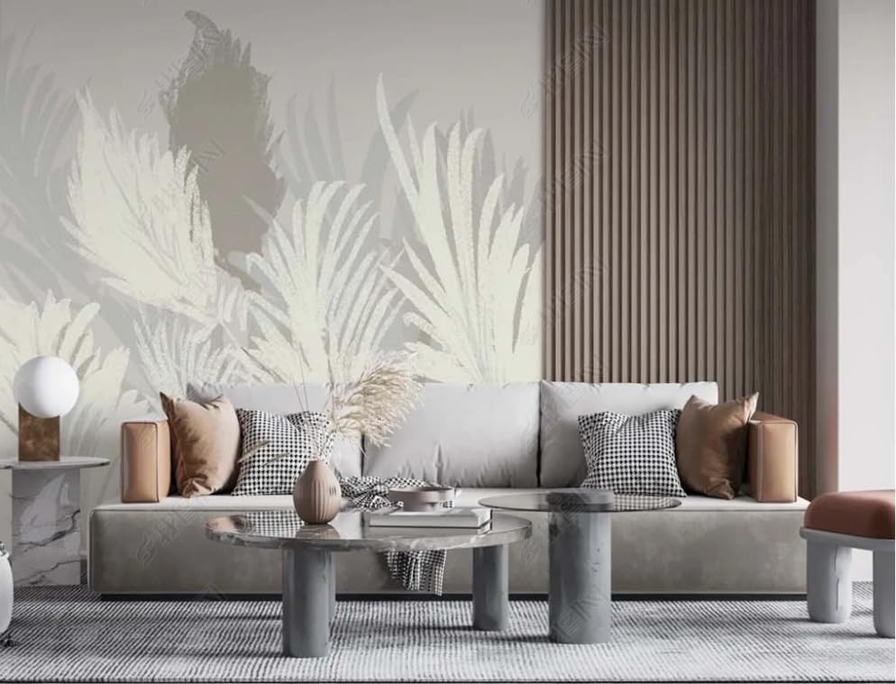 Papier peint intissé plume moderne : masquez les défauts du mur avec ce poster géant - 2