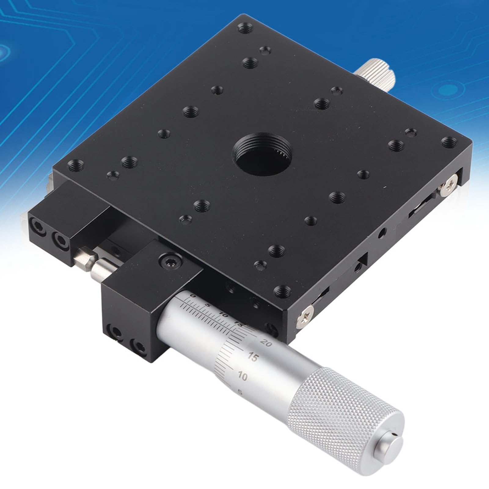 Mesa lineal manual XY de 2 ejes mesa deslizante de alta precisión con movimiento lineal de rodillos cruzados mesa deslizante con cojinetes de recorte y accionamientos mecánicos par