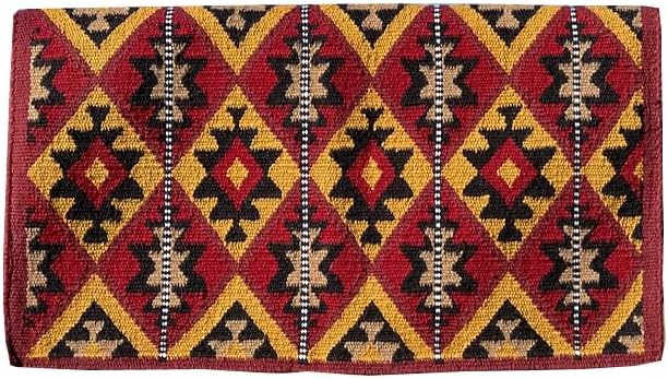 HUMAYL Saddlery Saddle Pad/Blanket for Horses Western Show Horse Saddle Blanket New Zealand Design Handmade Wool Saddle Blanket Top Wool Saddle Pad Regular Size : 34" L x 36" W x 1" inches PAD0422