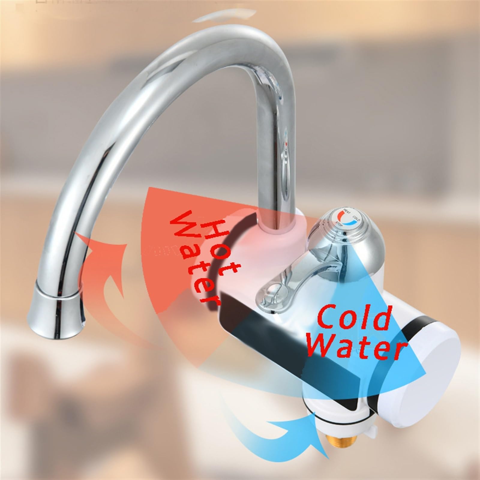 Elektryczny podgrzewacz wody w kuchni z kranu, przepływowy bezzbiornikowy kran ciepłą wodą do domu przenośny natychmiastowy - Specyfikacja hydro(Under inflow)