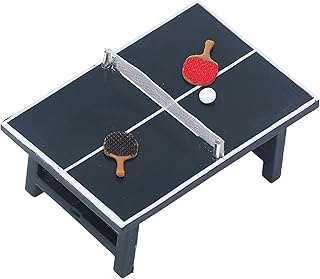 1:12 Scale Dollhouse Furniture, Dollhouse Table Tennis Set, Decoration of Doll House Gym Miniature Doll House Accessory Suitable for Doll, GSC Doll House Decoration