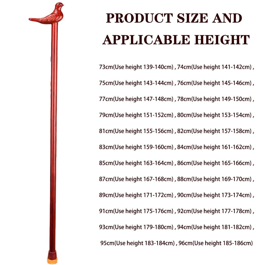 Laska dla osób starszych, Kreatywna, dekoracyjna laska w kształcie ptaka dla osób starszych, antypoślizgowa Omic(77Cm(Use Height 147 148Cm))