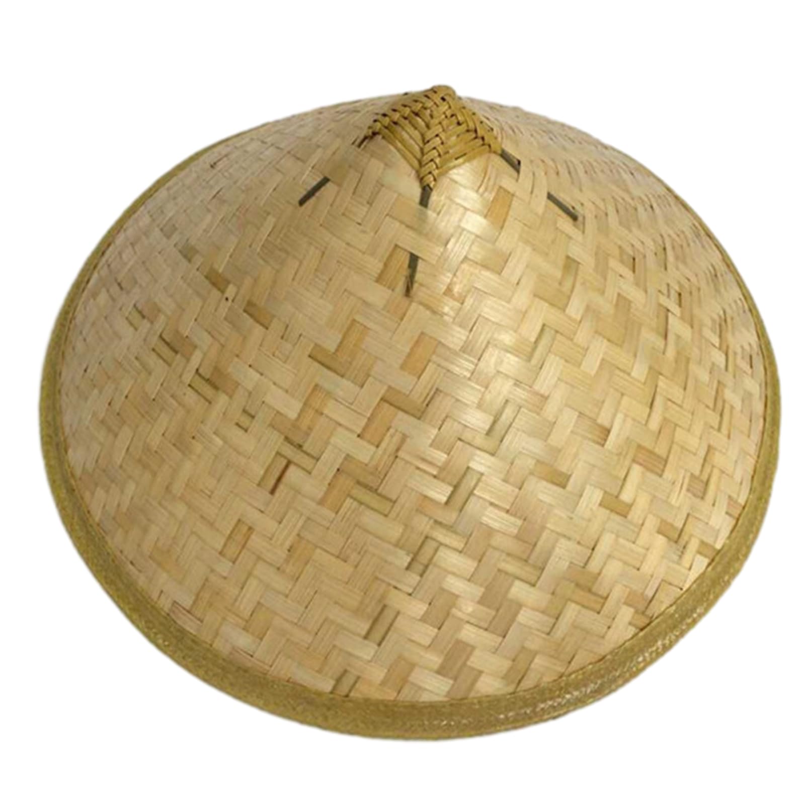 Oadnijuie Women's Diameter 53Cm Chinese Bamboo Hat For Adult Unisex Cosplay Ninjaconical Sun Cap Handwoven Fisherman Hat Rice Farmer Hat For Men Cosplay Hat Chinese Hat Coolies Cap
