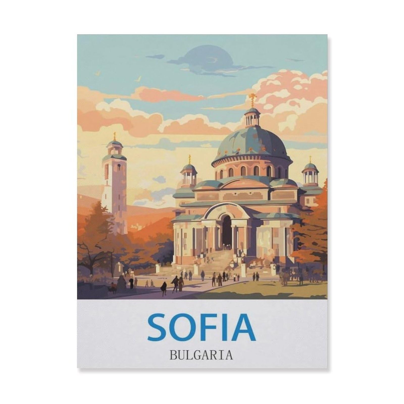Metal Sign Tin Sign，Sofia Bulgaria，Metal Signs Office Personalised Sign Vintage Metal Sign Home Wall Room Decoration(30x40cm）12x16 inch-EG78
