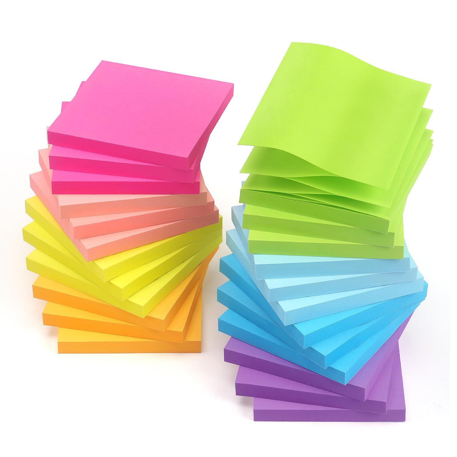 24 Pads Pop Up Sticky Notes 3x3 Refills Bright Colors Self-Stick Notes Pads S...