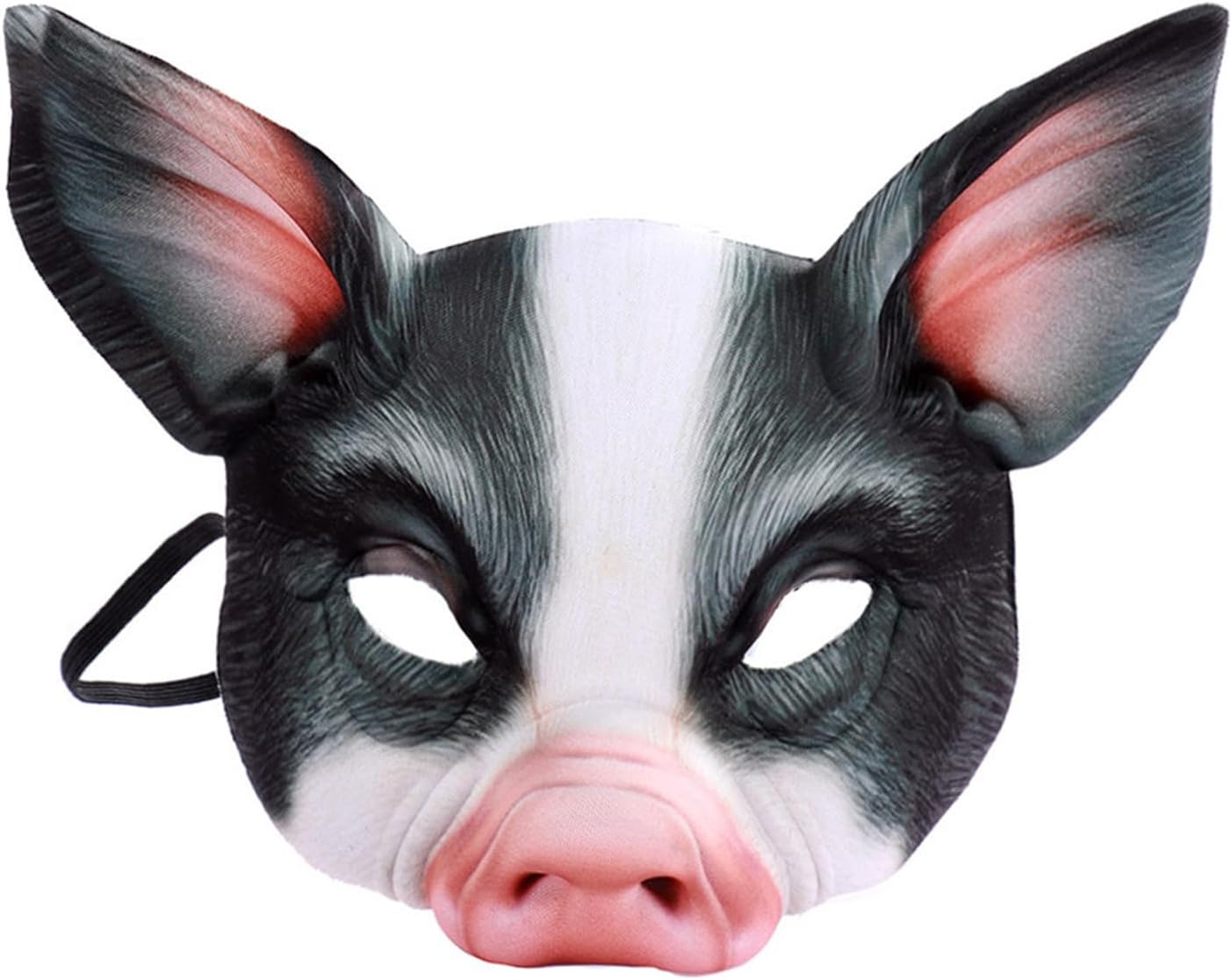 Hosfairy 1Pcs Half Face Animal Mask Pig Mask Horror Pig Mask for Halloween Costume Party Cosplay Props