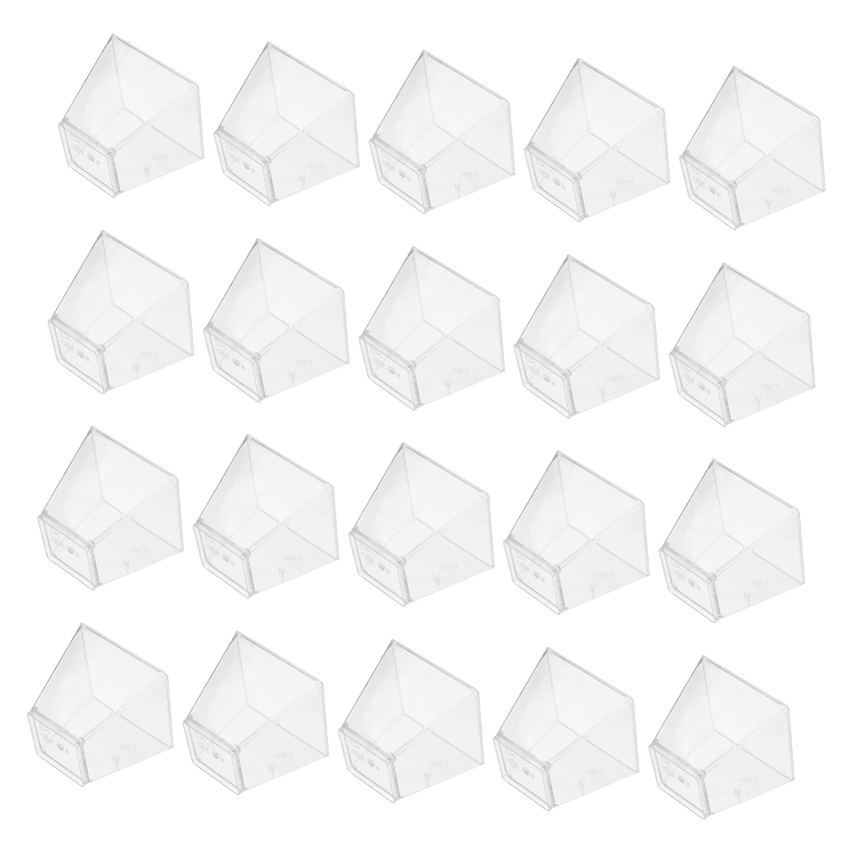minkissy 60ml Disposable Dessert Cups 100pcs Set Lids Included Portion Cups for Jelly Yogurt Mousses Square Trapezoid Design Food Grade Plastic