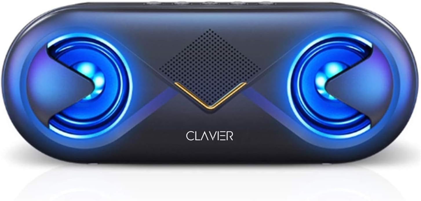 CLAVIER Supersonic Portable Bluetooth Speaker, Bluetooth 5.0 Wireless Speakers with 10W HD Sound and Rich Bass, 12H Playtime, Built-in Mic for iPhone & Android