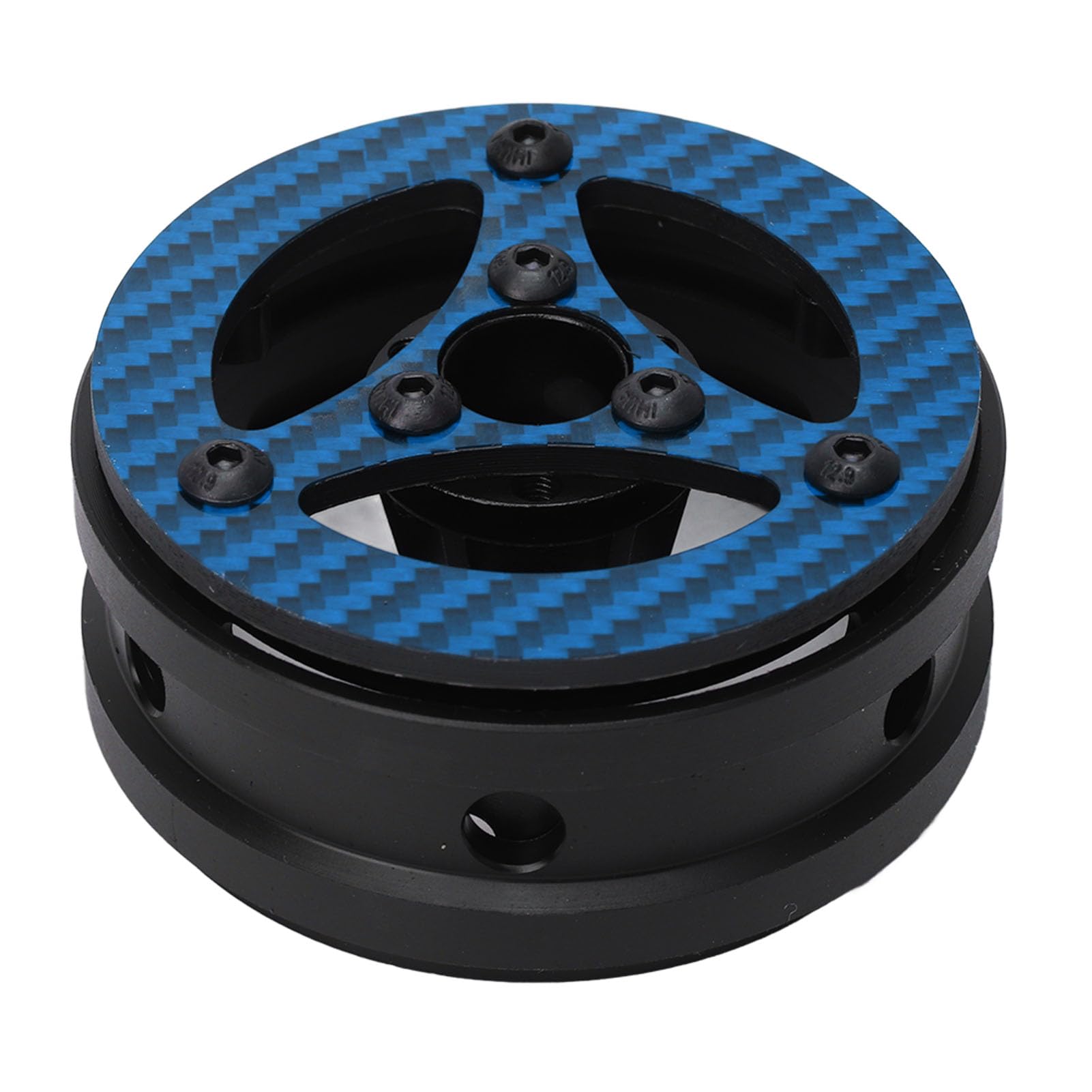 do felg samochodowych 1/10 RC, włókno węglowe o wysokiej wytrzymałości, tylna pokrywa ze stopu, do SCX10, do RR10, średnica 59 mm, szerokość 27 mm, terenowe, wspinaczka (Niebieski)