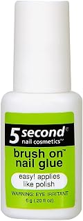 5 Second Nail Brush On Nail Glue, 6-Gram (Pack of 3)