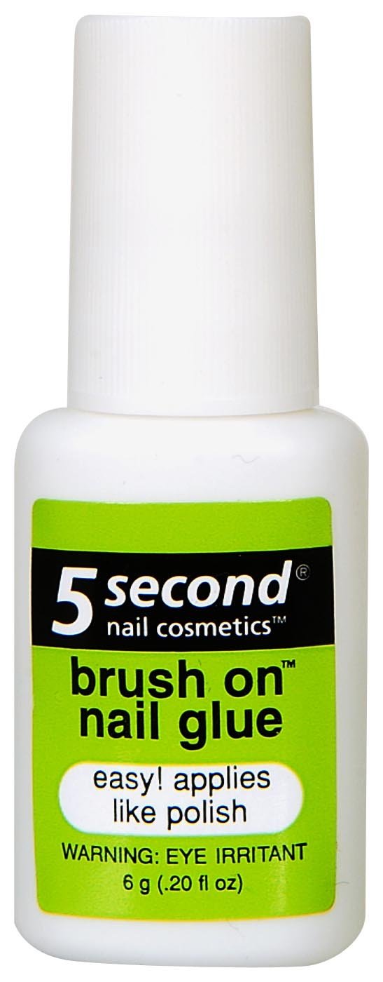 5 Second Nail Brush On Nail Glue, 6-Gram (Pack of 3)