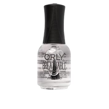 Orly Breathable Nail Color, Treatment + Shine "Clear Coat", 0.6 Fluid Ounce, 24903 - Treatment Shine Top W-C-12373