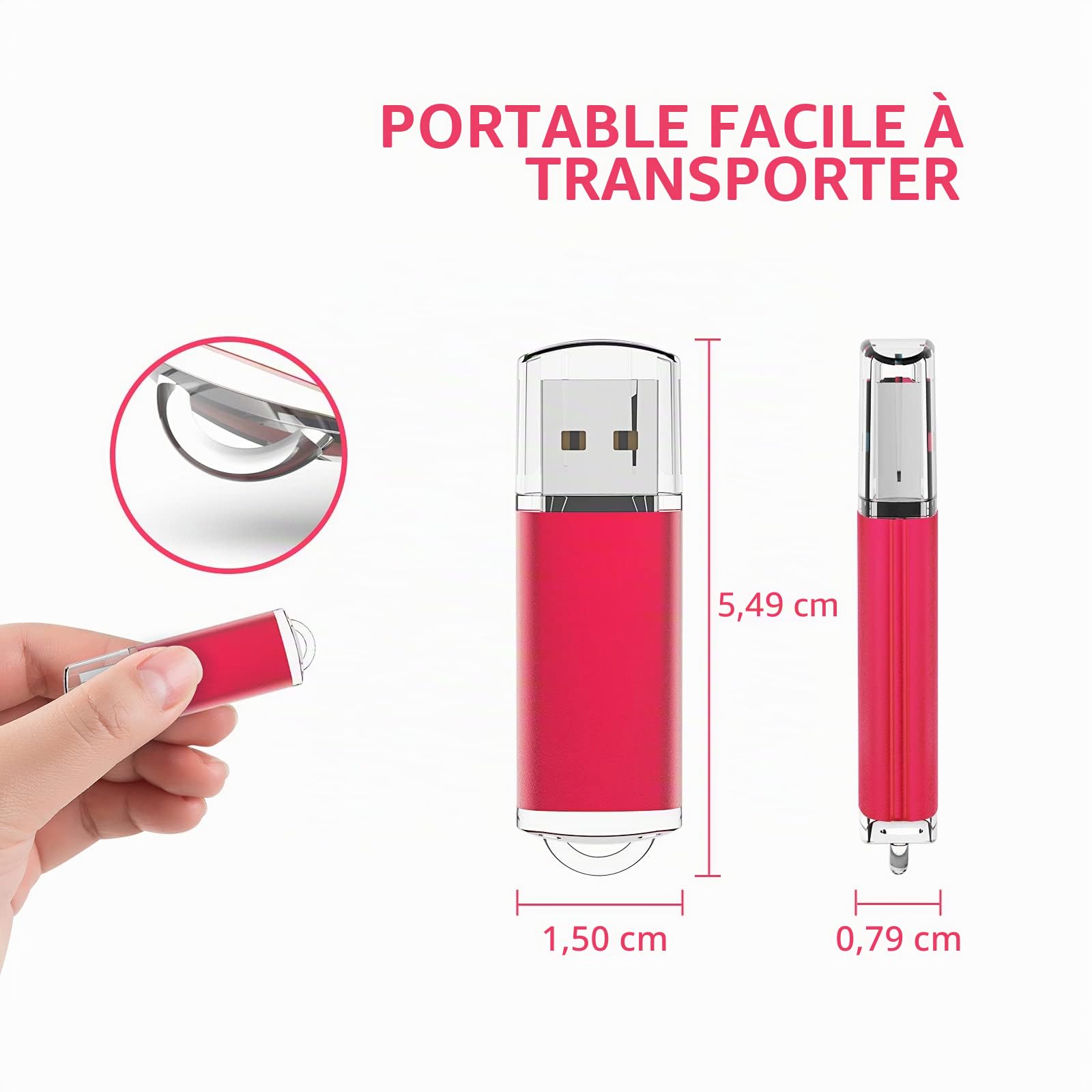 KOOTION Clé USB 2.0 32Go Imperméable à l'Eau Jump Drive