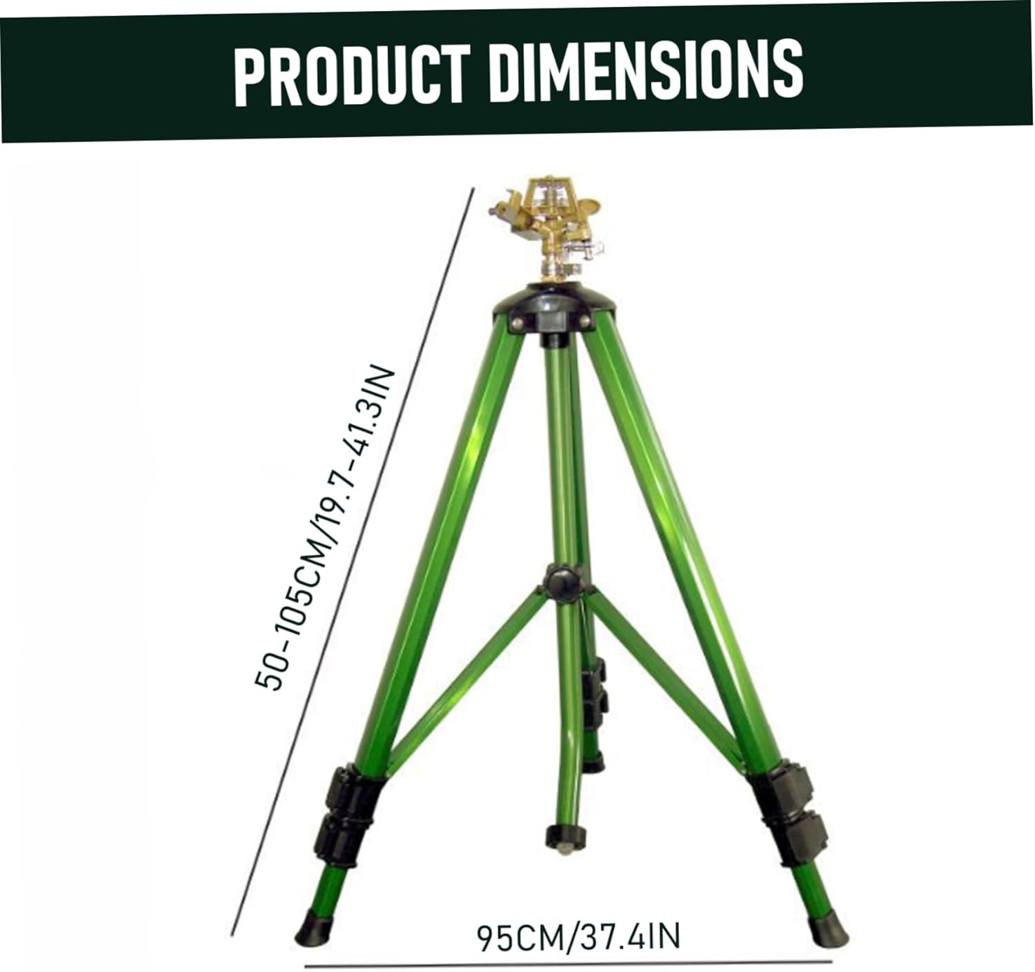1PC Tripod Sprinkler, Heavy-Duty Sprinkler with Adjustable Height, 360 Degree Brass Head for Large Area Lawn and Garden Watering..