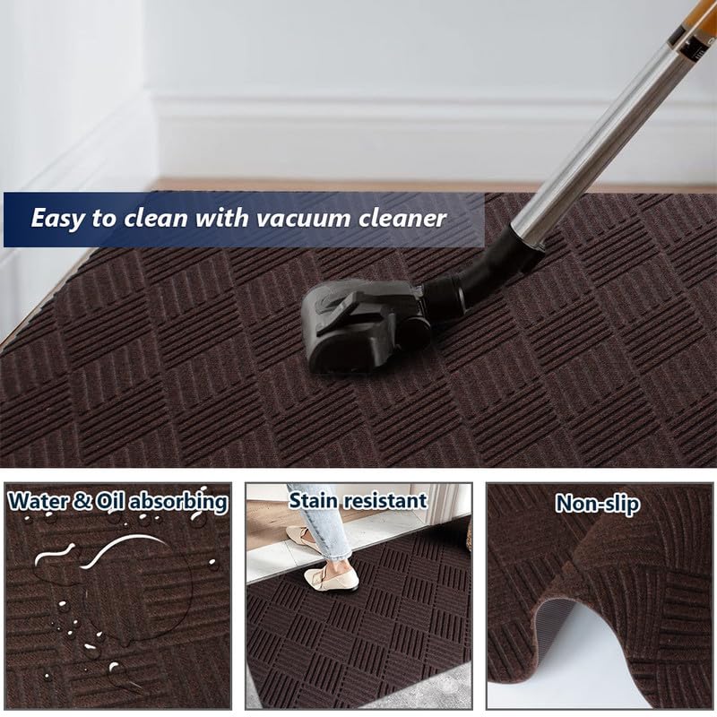 Fasward Hallway Runnner Rug Non Slip Rubber Backing Carpet 6x25 ft Custom Size, Heavy Duty Long Rug for Entryway, Kitchen, Garage, Stairs, Front Door, Laundry Room, Commercial Use