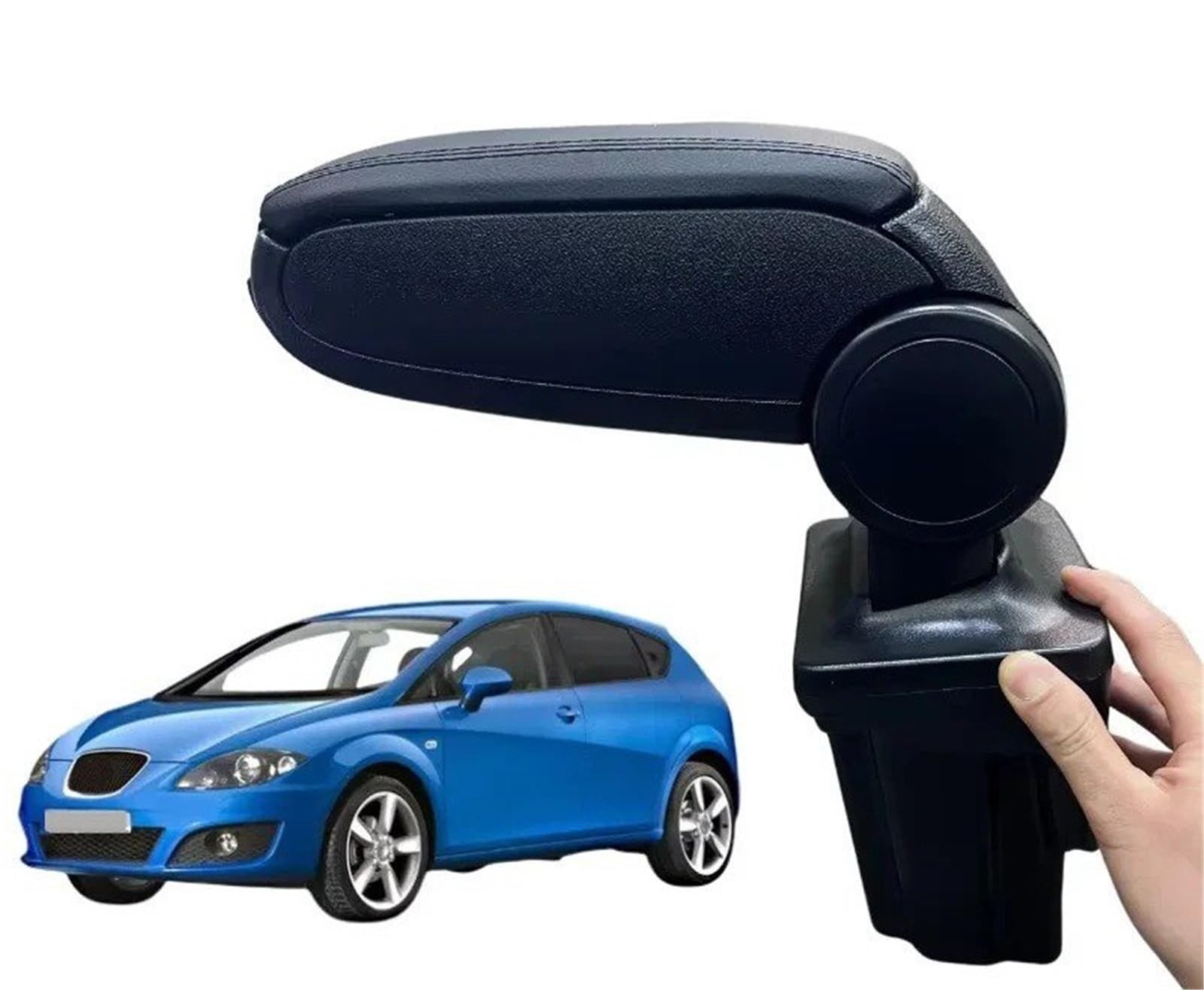 Hguvsjd Armrest Box For Seat For Leon 1P 2005-2012 Vehicle Armrest Leather Custom Center Console Storage Box Car Armrests