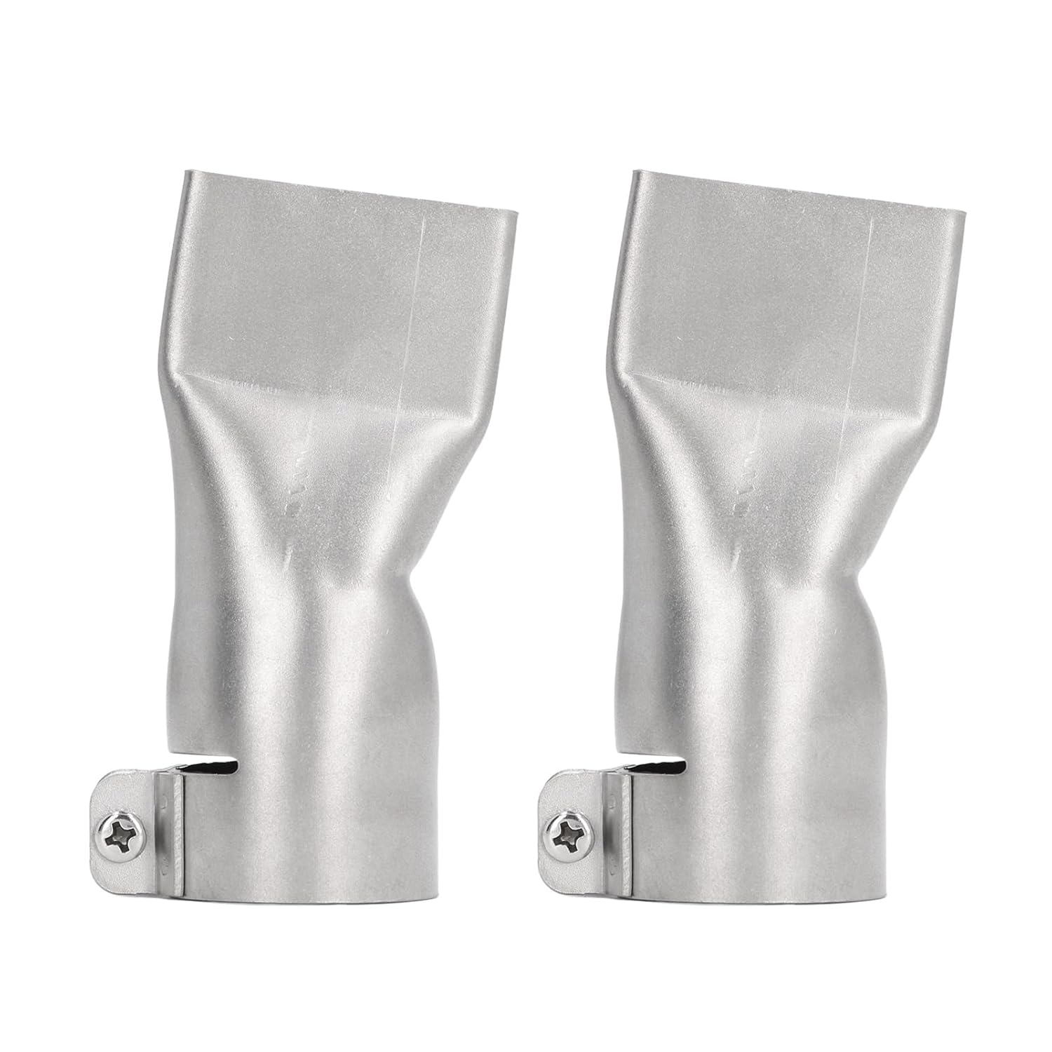40mm Flat Wide Mouth Tubular Nozzle, 2Pcs Stainless Steel Leakage Proof Flat Wide Mouth Welding Nozzle, Portable Heat Heat Gun Welding Nozzle for Welding Plastic Boards