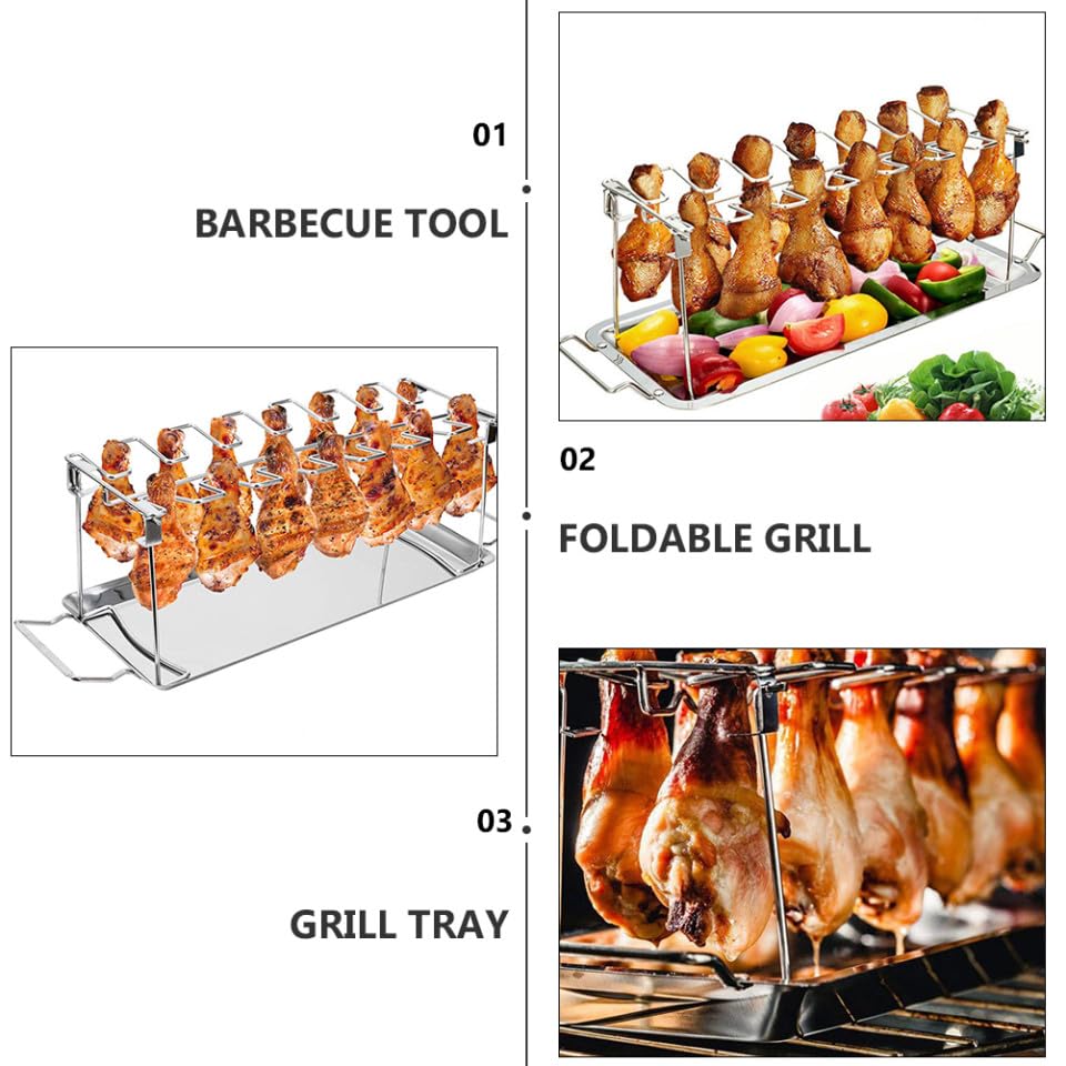 Support de cuisson barbecue résistant pour éviter les poulets brûlés sur le grill