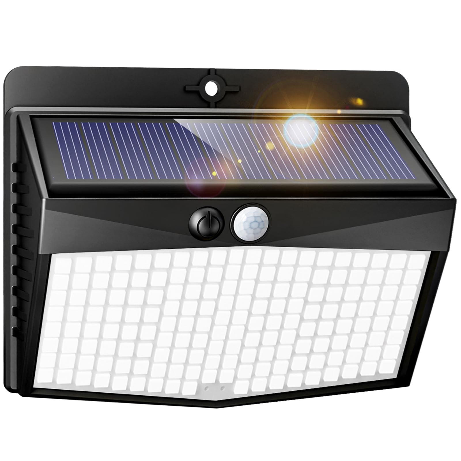 Peasur Solar Security Light Outdoor Motion Sensor, 168 LED Waterproof Solar Wall Light with 3 Modes