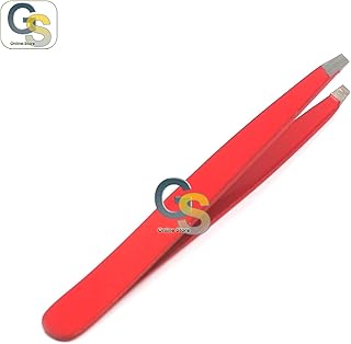 G.S PROFFESIONAL RED COLOR EYEBROW TWEEZER SLANTED HAIR BEAUTY WOMAN BEAUTY MAKEUP