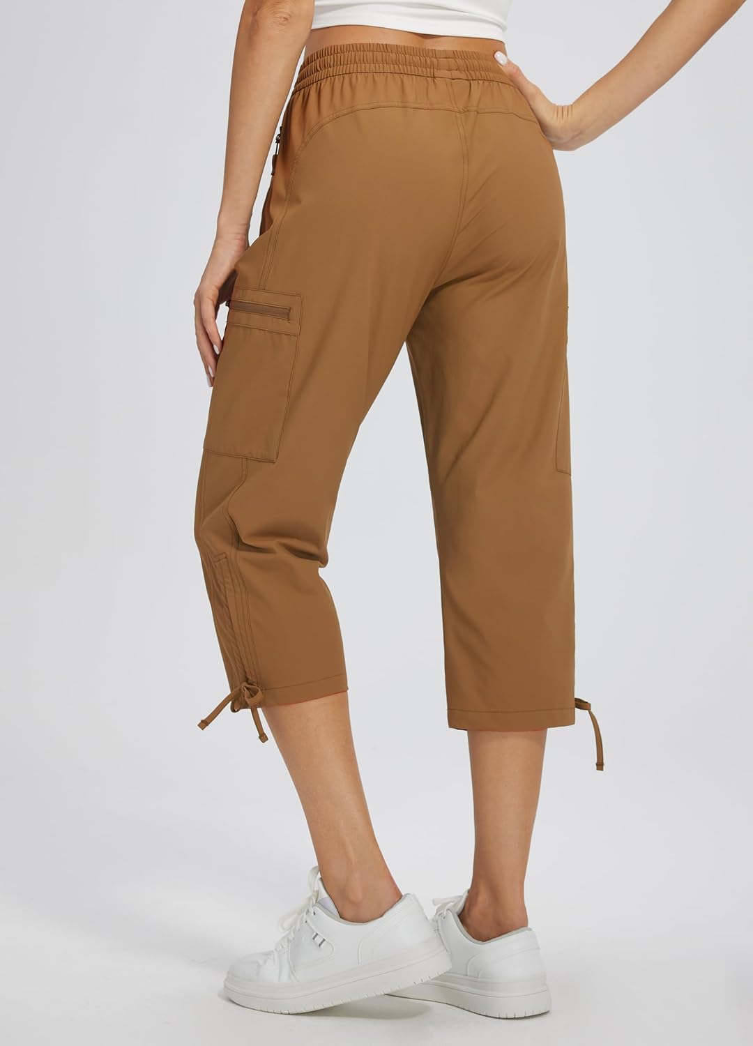Libin Women's Hiking Capri Pants Quick Dry Cargo Pockets Pants Lightweight Cropped Summer Pant for Travel Casual