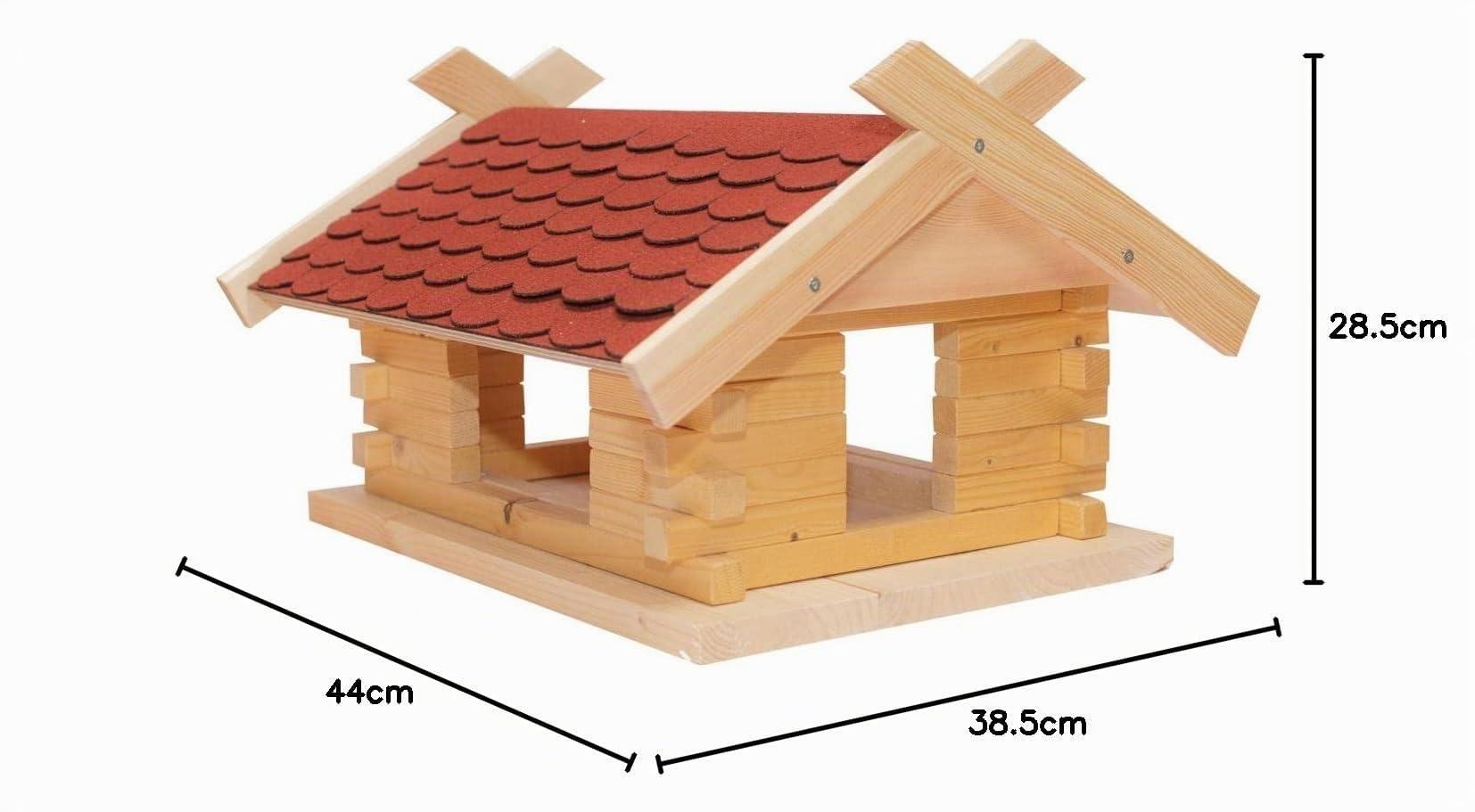 Vogelhaus Bausatz (groß), Biberschwanz rot Manufaktur Martinshof hergestellt in der Werkstatt in der Werkstatt für behinderte Menschen L: 44,00 cm B: 37,00 cm H: 27,00 cm Vogelhäuschen Futterhaus