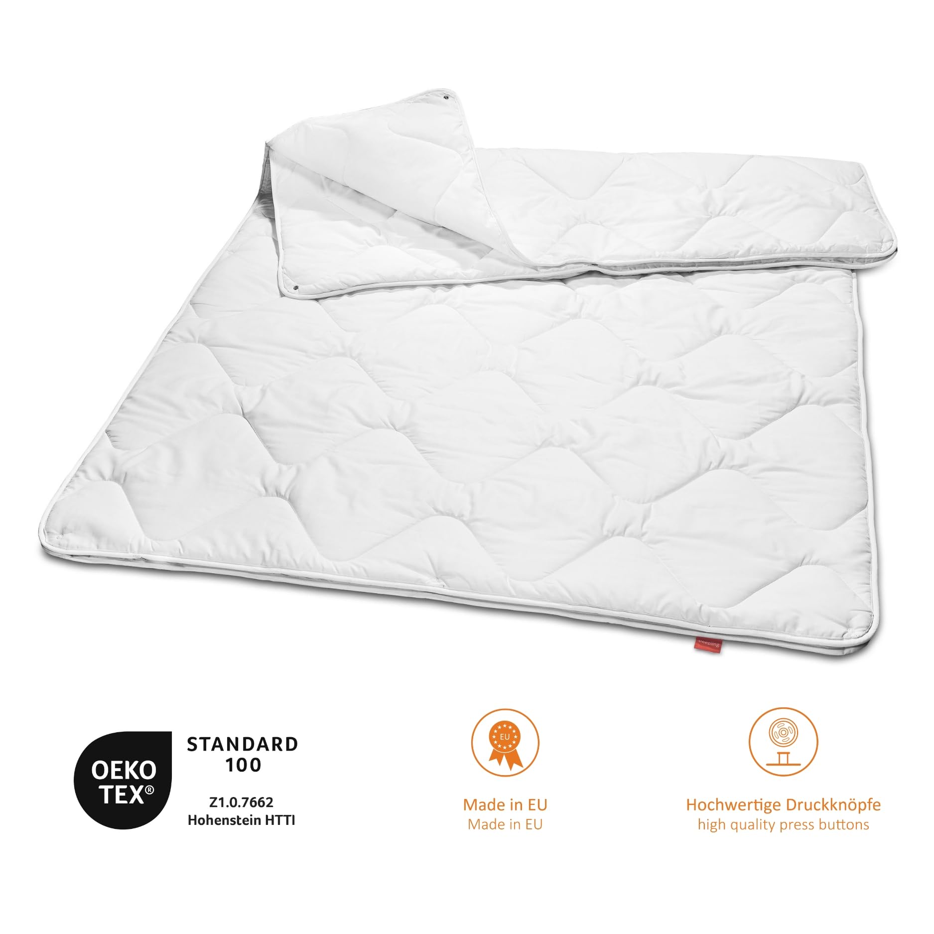 Set De Lit Bébé 4 Saisons - Couette 80x80cm + Oreiller 35x40cm - 100% Microfibre Ökotex