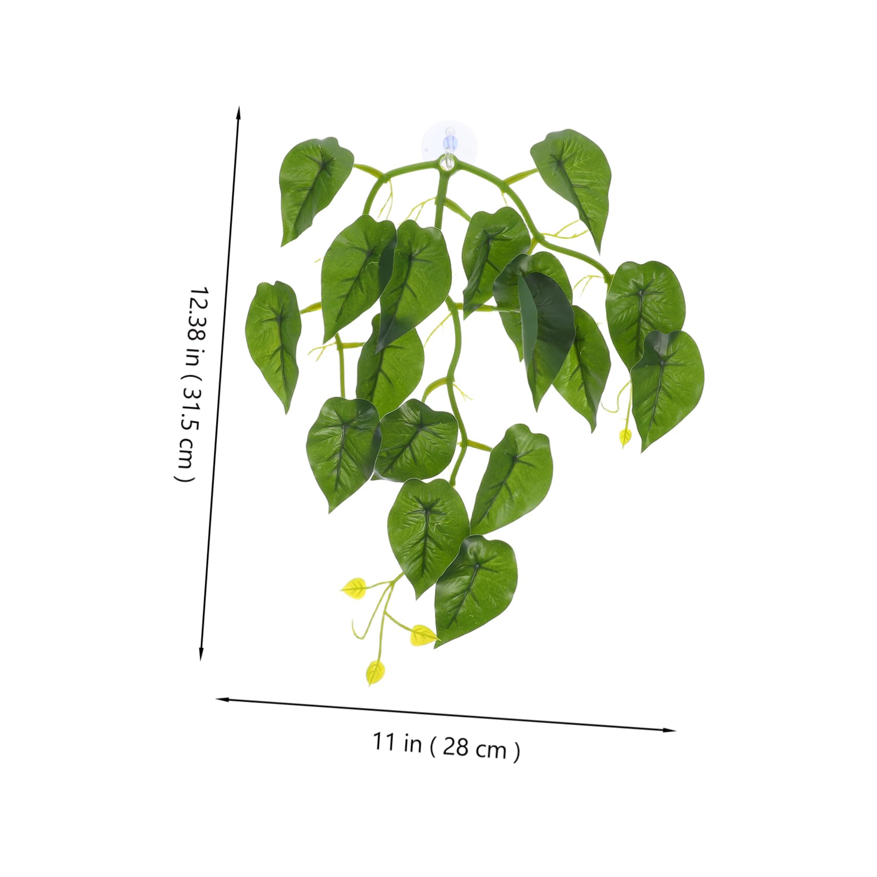 Abaodam Artificial Reptile Tank Plants with Suction Cups Lifelike Terrarium Decor for Reptiles Easy Install Material Durable Hanging Plant for Bearded Dragons More