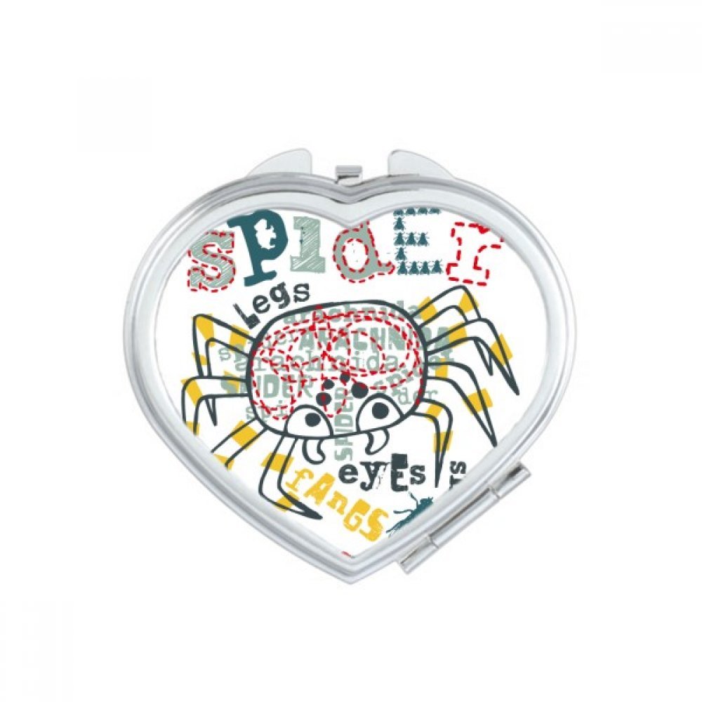 Miroir maquillage compact Homard Marine Coeur pour retouches en voyage