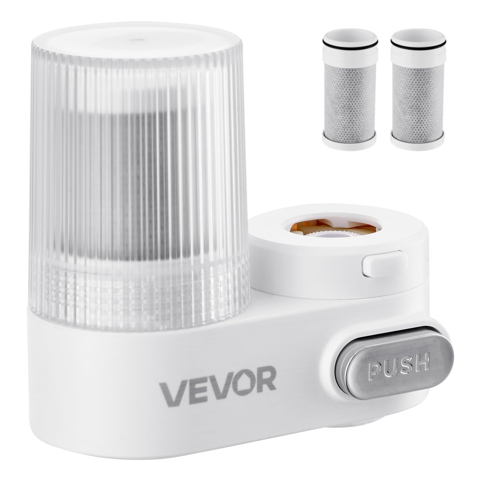 Filtre à Eau Pour Robinet VEVOR - 3 Filtres à Charbon NSF, élimine Chlore, Plomb, Rouille - 2 Modes, Installation Facile - Durée De Vie 1200L