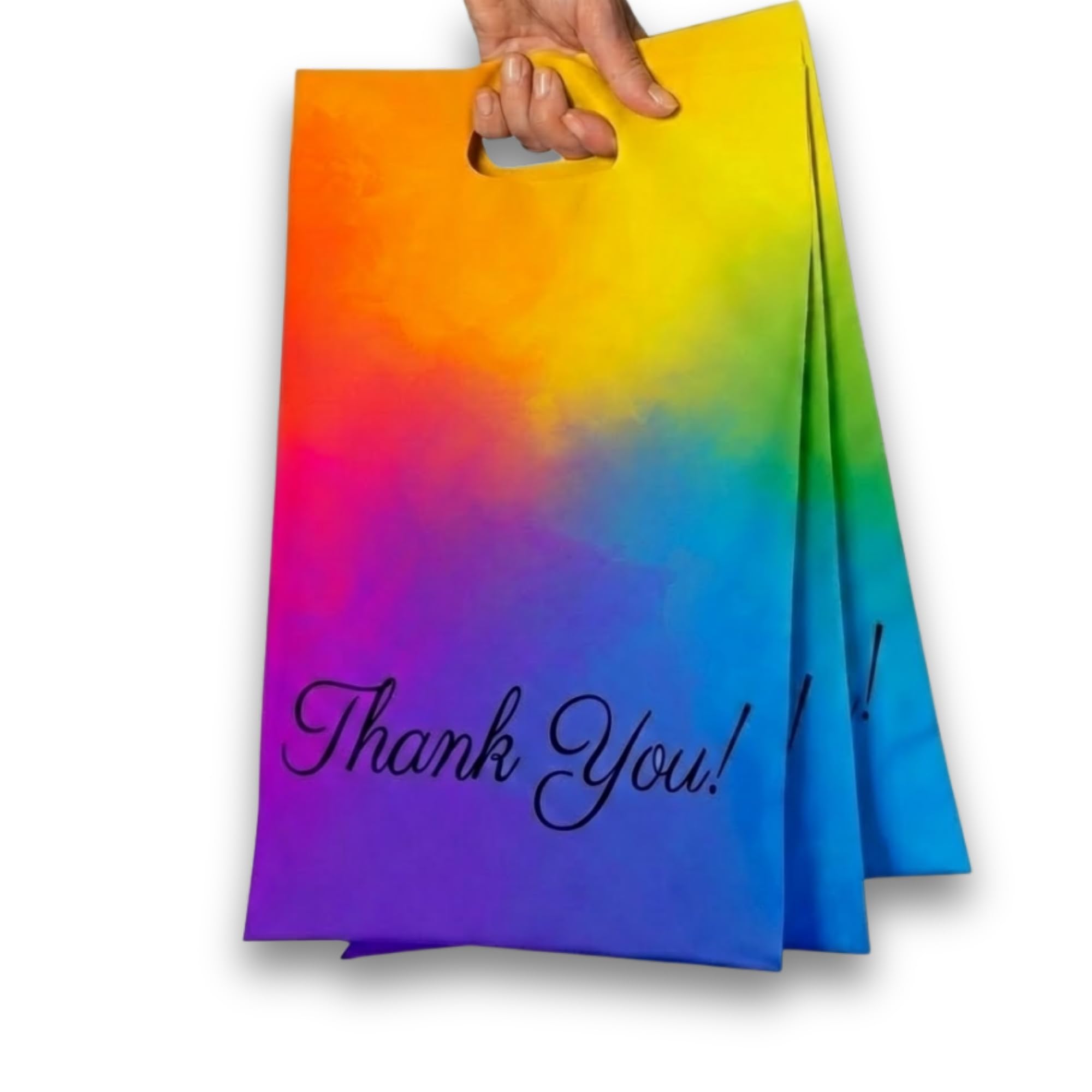 Donyson Rainbow Poly Mailers, 12x15, 50 Pack, Colorful Shipping Bags