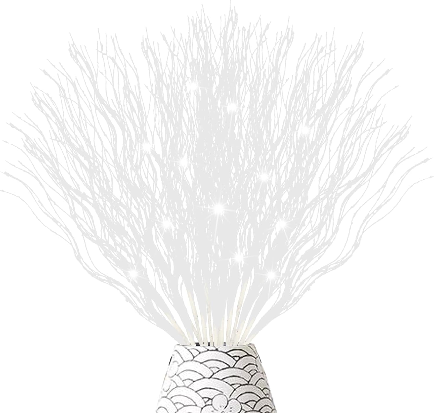 14Pcs Glitter Christmas Picks and Sprays Curly Twigs