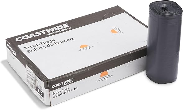 Coastwide Professional Trash Bags, 40-45 Gal, 40x46, Black, 100ct | Low-density 1.5 mil bags for office, facility, and commercial waste needs.