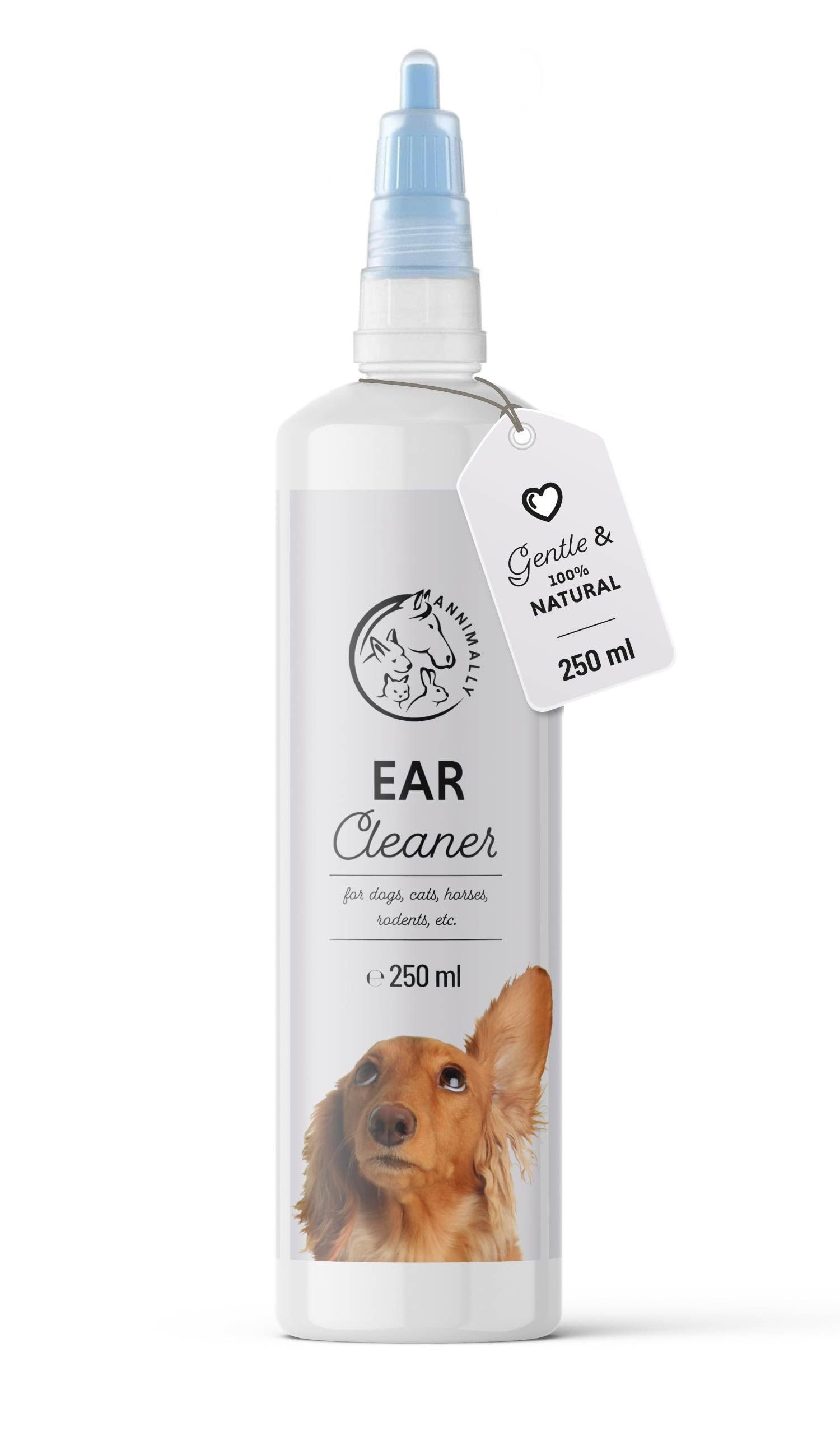 Annimally Dog ear cleaner & cat ear cleaner 250 ml, Natural dog ear drops with chamomile, calendula & propolis