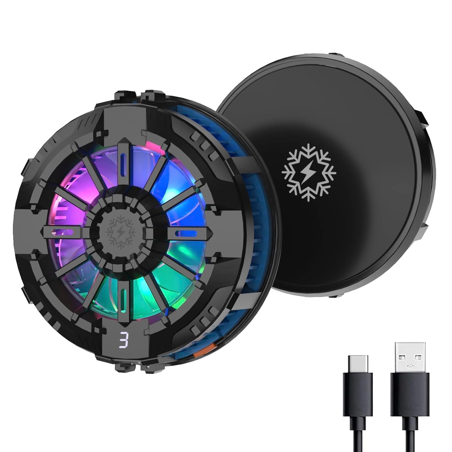 Mobile Cooling Pad |Mobile Cooler | Gaming Fan | for Instant Cooling Advanced Refrigeration Chip & LED Temperature Display Compatible for Android and iPhones – (Black) (with Magnet) Mobile Cooling Pad |Mobile Cooler | Gaming Fan | for Instant Cooling Advanced Refrigeration Chip & LED Temperature Display Compatible for Android and iPhones – (Black) (with Magnet)