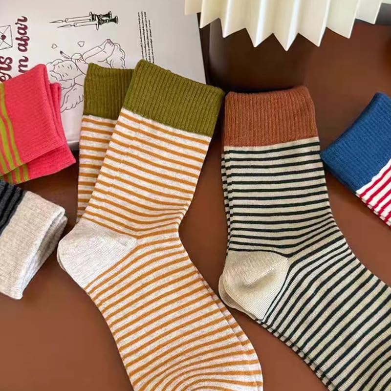 Image of Kelabia 6 Pair Cute Cotton Socks Kawaii Bear Ankle Preppy Ruffle Socks for Women Japanese Fall Vintage Crew Socks