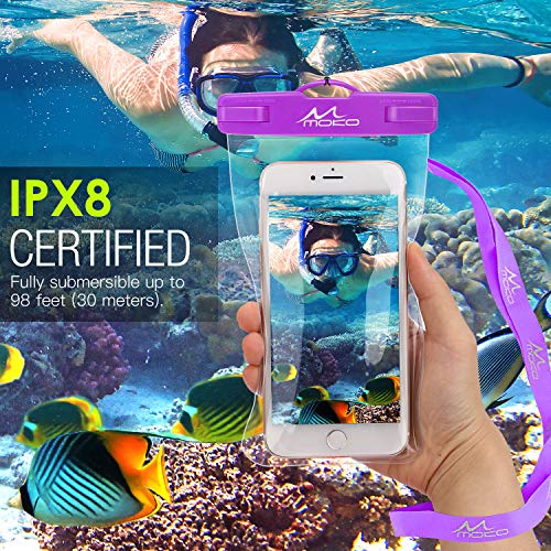 image for MoKo Waterproof Phone Pouch [2 Pack], Underwater Phone Case Dry Bag wi