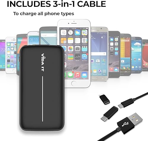 Miniatura 4 de Banco de energía ligero para ropa calentada, paquete de batería delgada para sudadera con capucha calentada, chaleco abrigo, 10000 mAh, USB 5 V 2A,