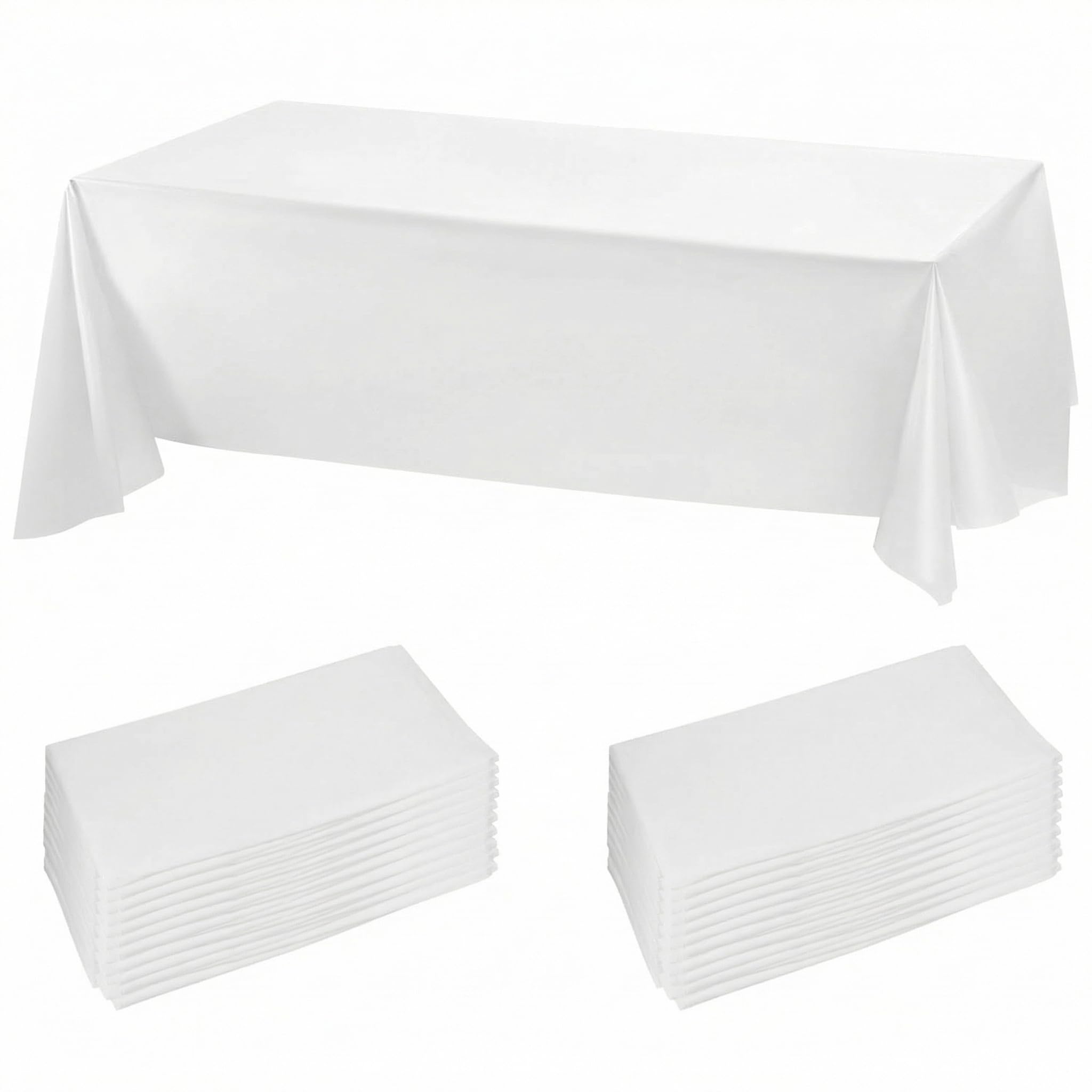 Nappe imperméable blanche QWORK lot de 20 pour sublimer vos tables de mariage et fêtes