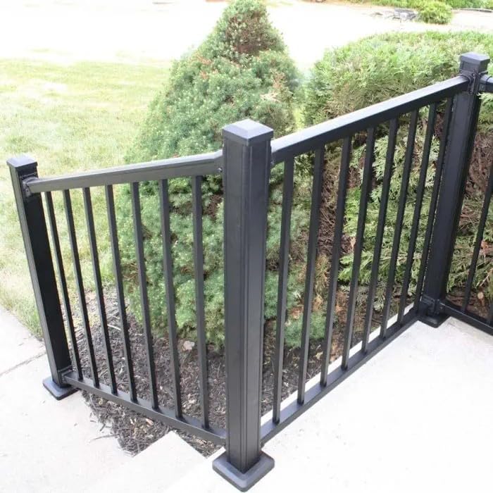Post Kit for Deck Railing (Textured Black, 38 Inch)