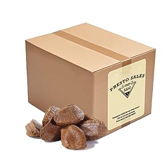 Brazil Nuts, In shell Polished Large 160 oz., Raw, Brazil Origin, KETO, Vegan, Non-GMO And Natural, Whole, Superior, High-Protein & Easy to Crack, Packed in a convenient Box/Bag of 10 lbs. by Presto Sales