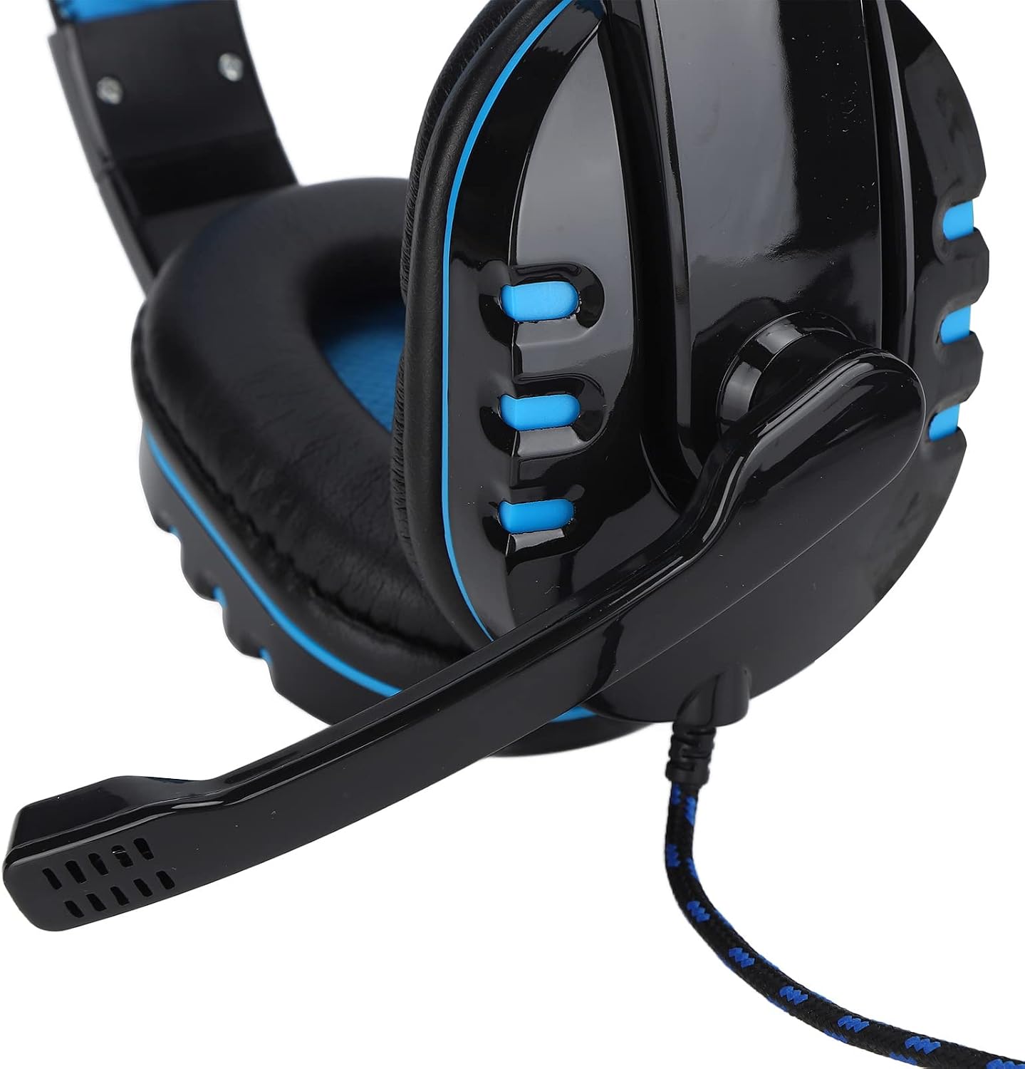Wire Gaming Headset with Adjustable Mic, High Sound Quality Over Ear Headhones HiFi StereoNoise CancellingComfortable Earmuffs, 3.5mm Jack, for PC Mobile Phones