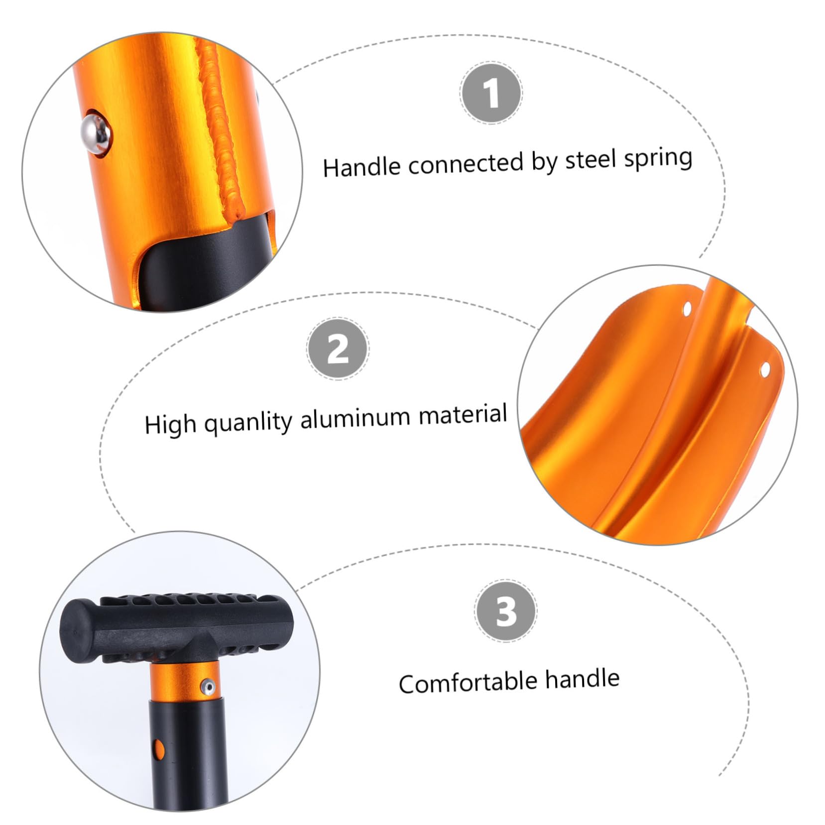 Toyvian 1 Pièce Pelle Hors Route Grattoir à Neige Pelle De Neige Pelle De Déneigement Pelles à Neige Robustes Grattoir à Glace Pliant Pelle De Dégivrage Gel Aluminium Couleur Aléatoire