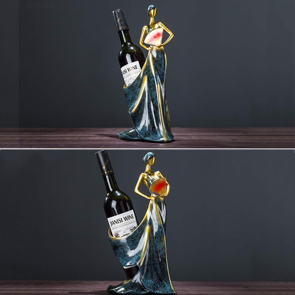 Portabottiglie Vino A Forma Di Gatto Yoga - Design Creativo In Ferro, Decorazione Per Casa O Bar - Foto 3