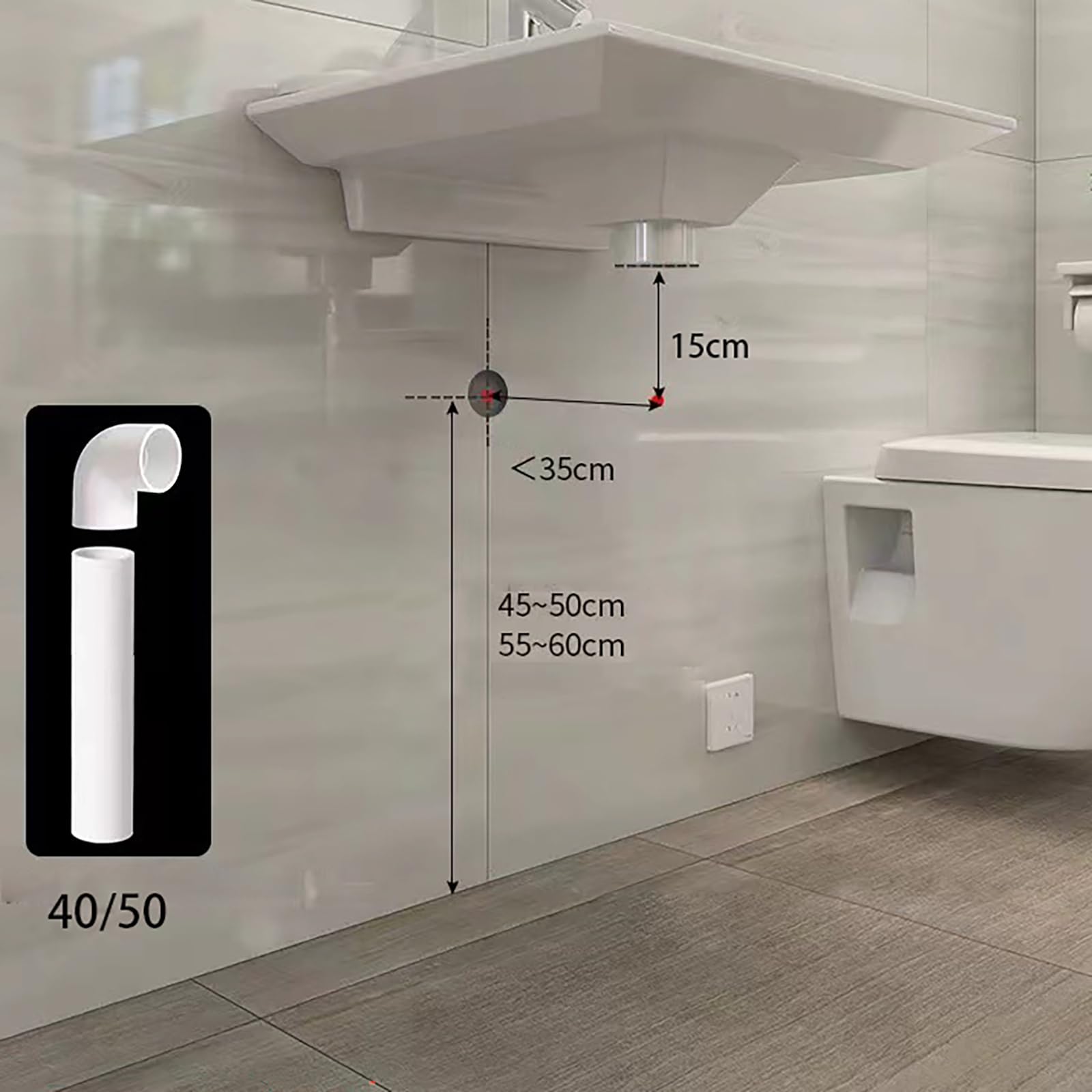 Sifon Lavabo,Altura Ajustable,Fregadero Kit de Desagüe,Abertura de Limpieza,Sifon Cocina Fregadero con Instalación Sencilla Cromado