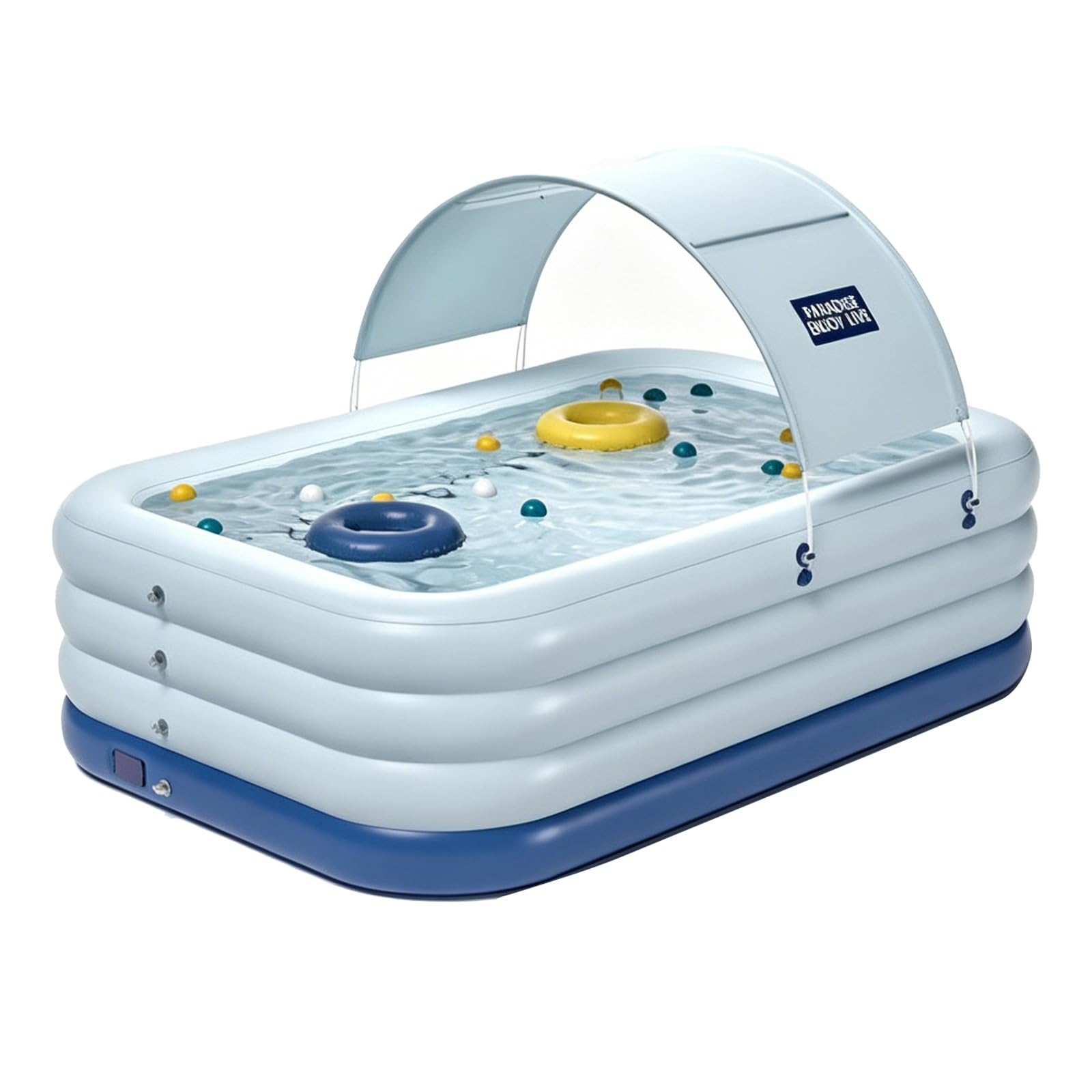 Piscinas Hinchables Piscina Hinchable Exterior para Adultos con Toldo(300 * 180 * 68cm)