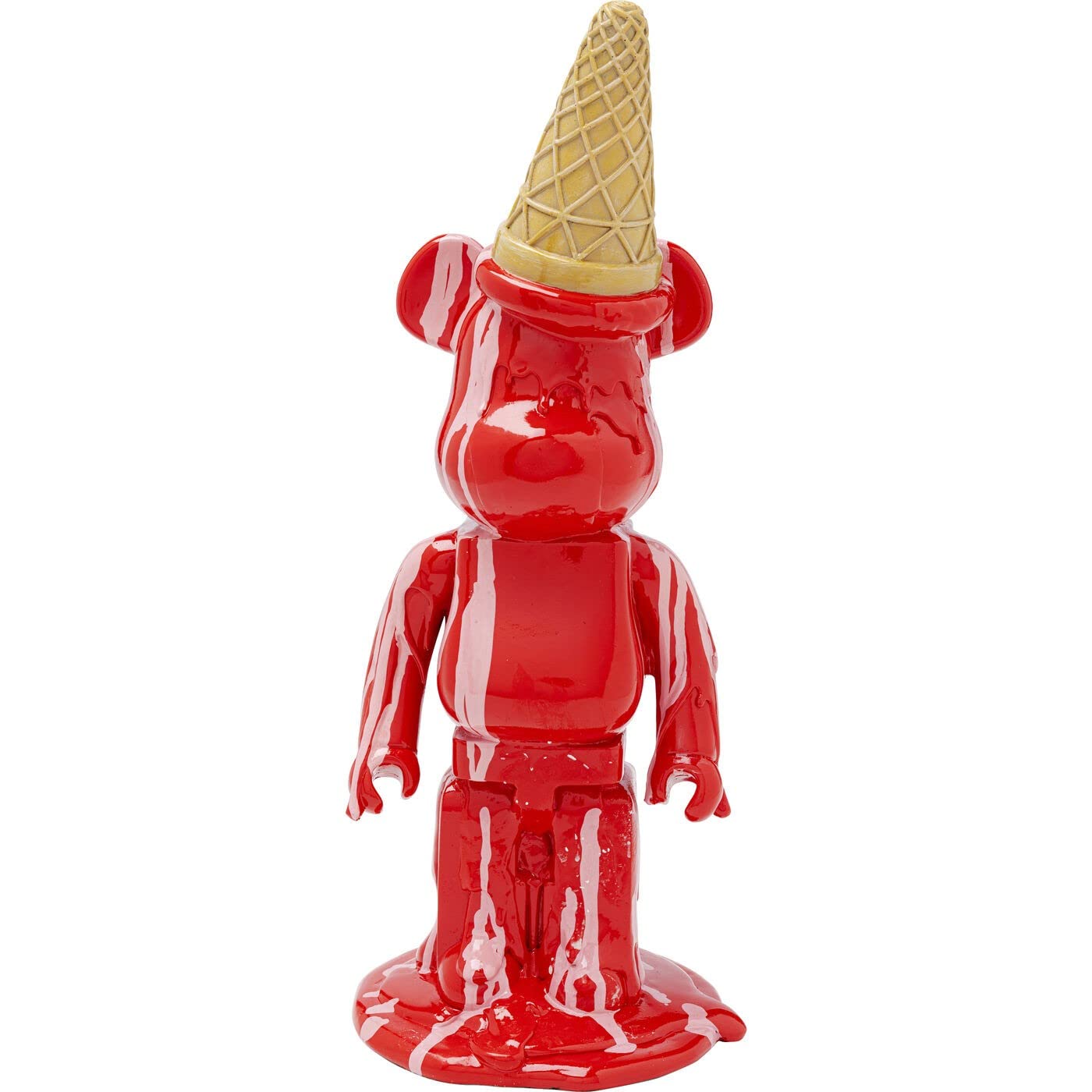 Kare Design Deko Figur Gelato Bear | Rot, Polyresin, 40x16x15 cm